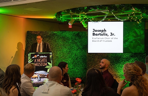 Attorney Joseph Bartulis Addresses Crowd at The Ecotarium's A Night At The Museum